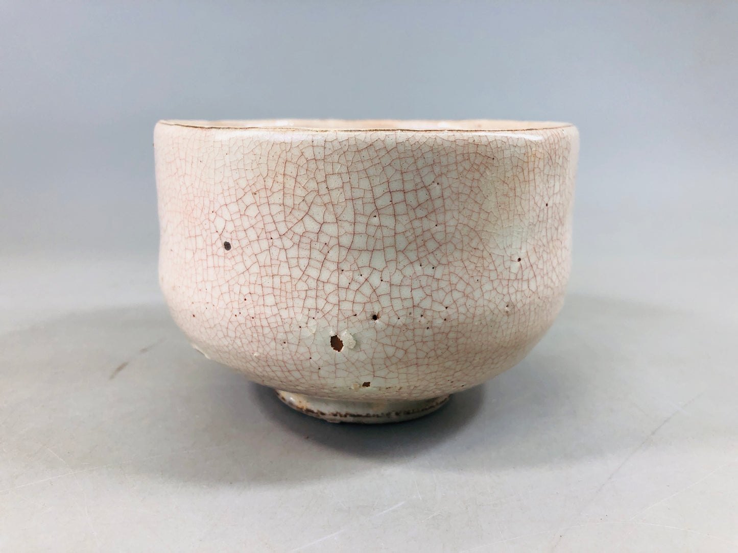 Y6450 [VIDEO] CHAWAN Hagi-ware signed box Japan antique tea ceremony pottery cup vintage