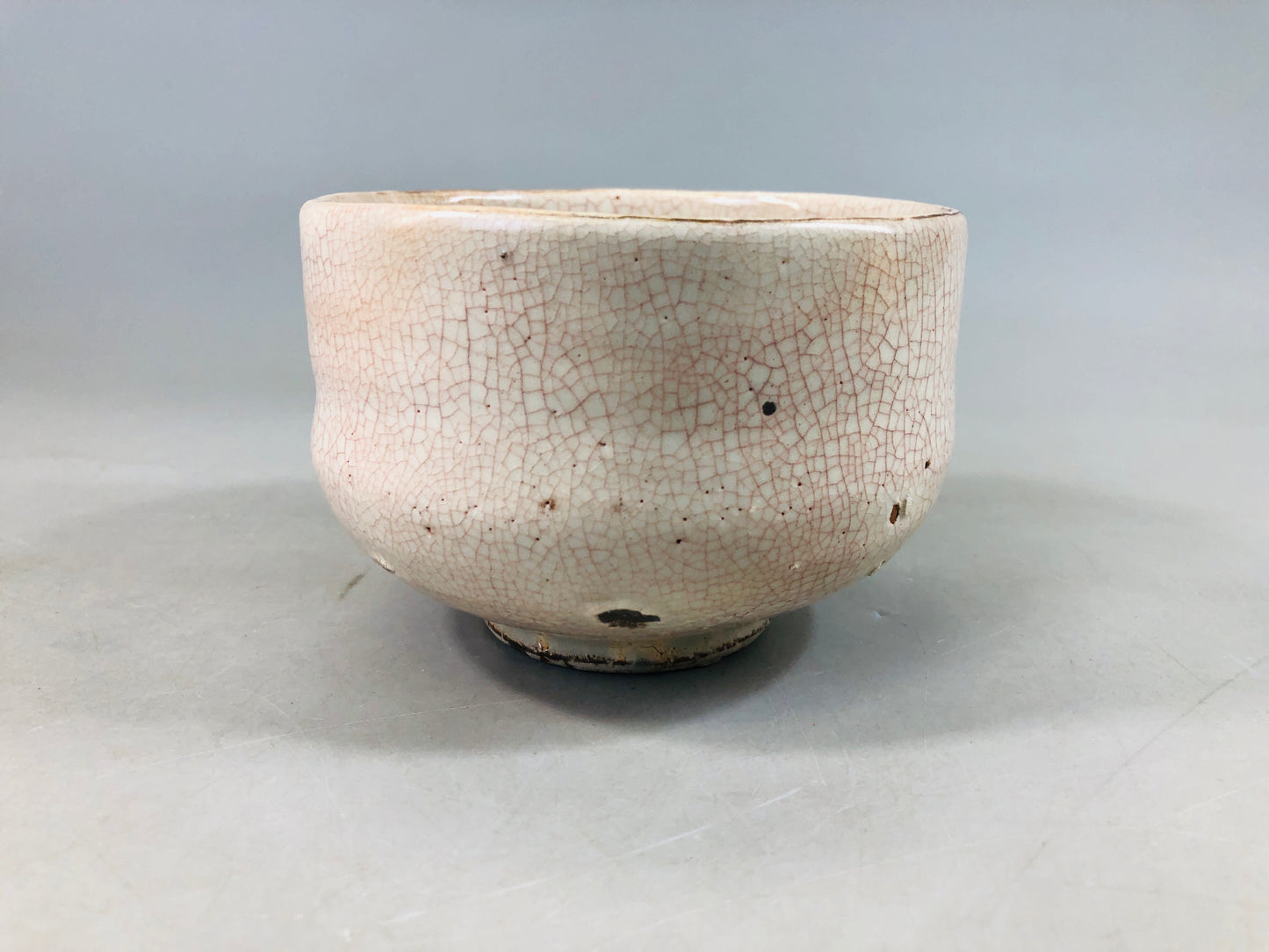 Y6450 [VIDEO] CHAWAN Hagi-ware signed box Japan antique tea ceremony pottery cup vintage