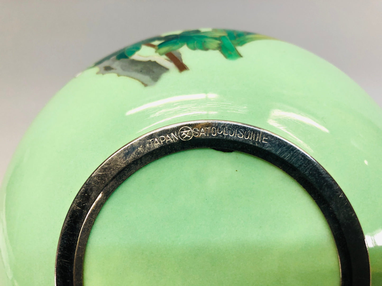 Y6451 [VIDEO] FLOWER VASE Cloisonne signed box Japan ikebana arrangement antique decor
