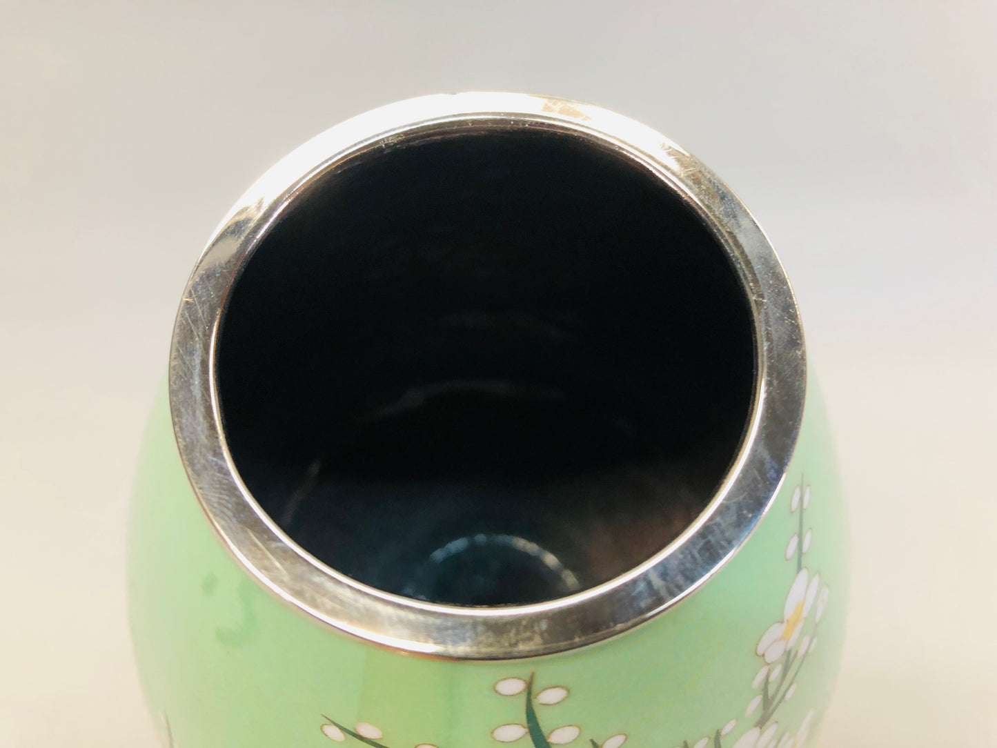 Y6451 [VIDEO] FLOWER VASE Cloisonne signed box Japan ikebana arrangement antique decor