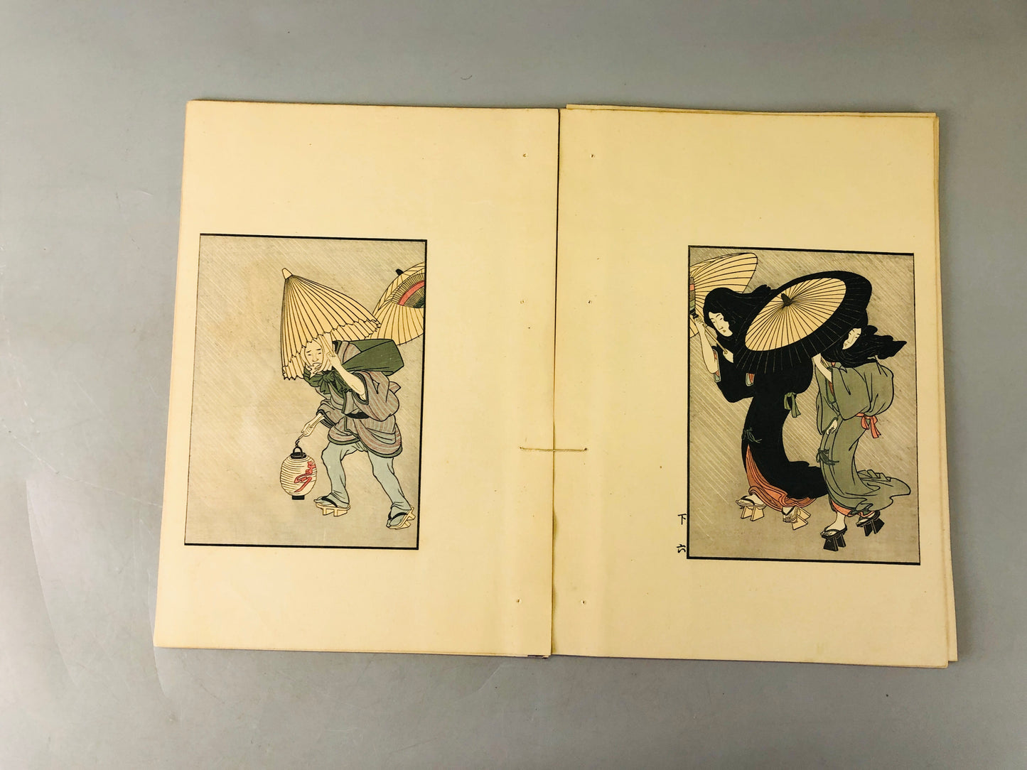 Y6456 [VIDEO] WOODBLOCK PRINT Book Flowers of the 4 seasons 2volumes Japan antique