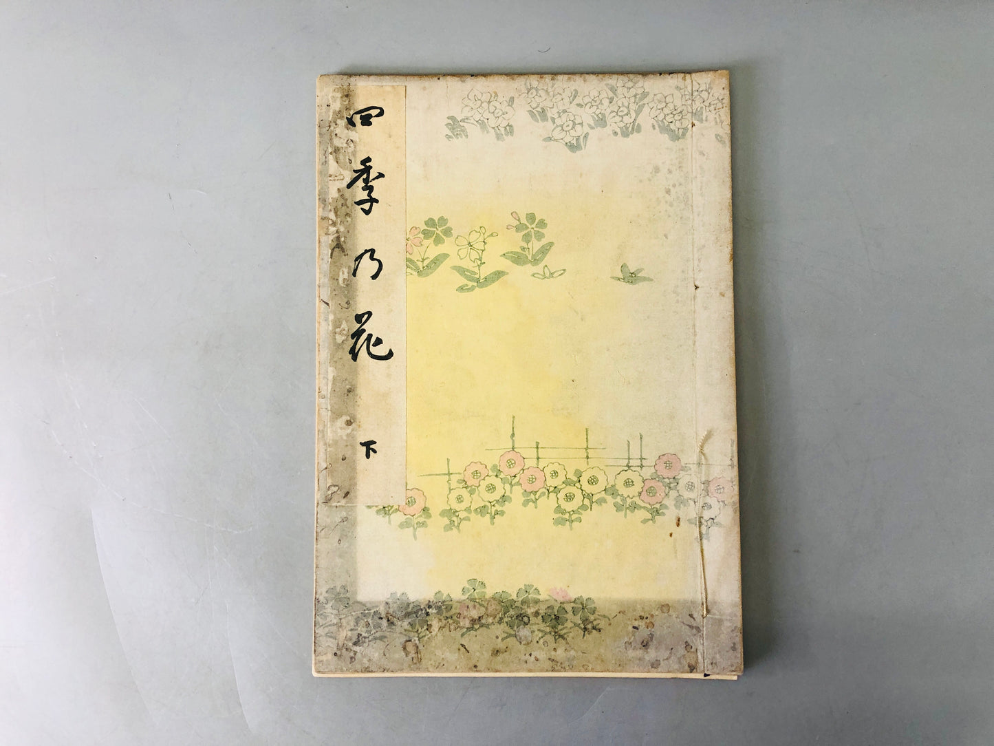 Y6456 [VIDEO] WOODBLOCK PRINT Book Flowers of the 4 seasons 2volumes Japan antique