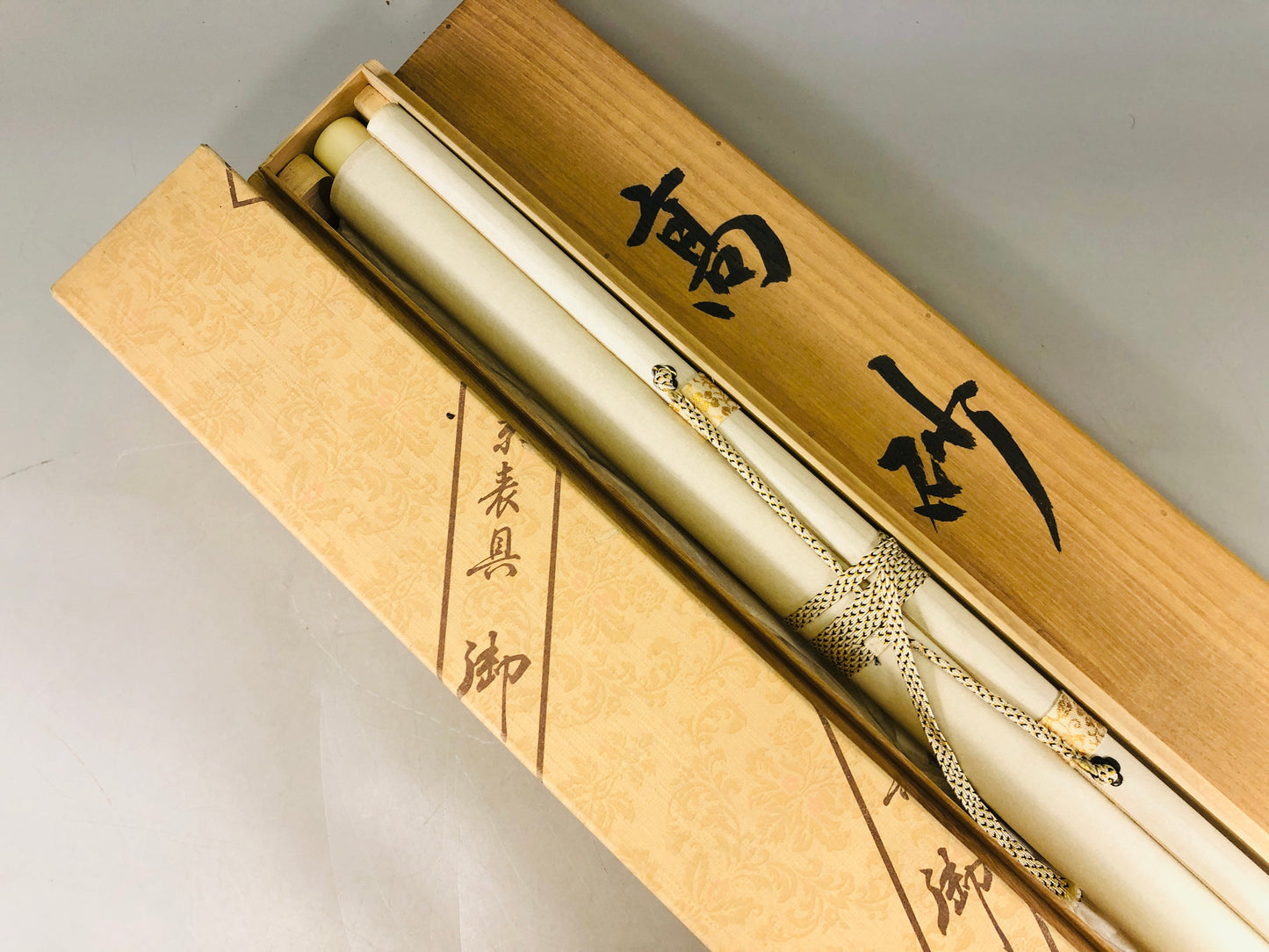 Y6466 [VIDEO] KAKEJIKU Takasago signed box Japan antique hanging scroll decor interior