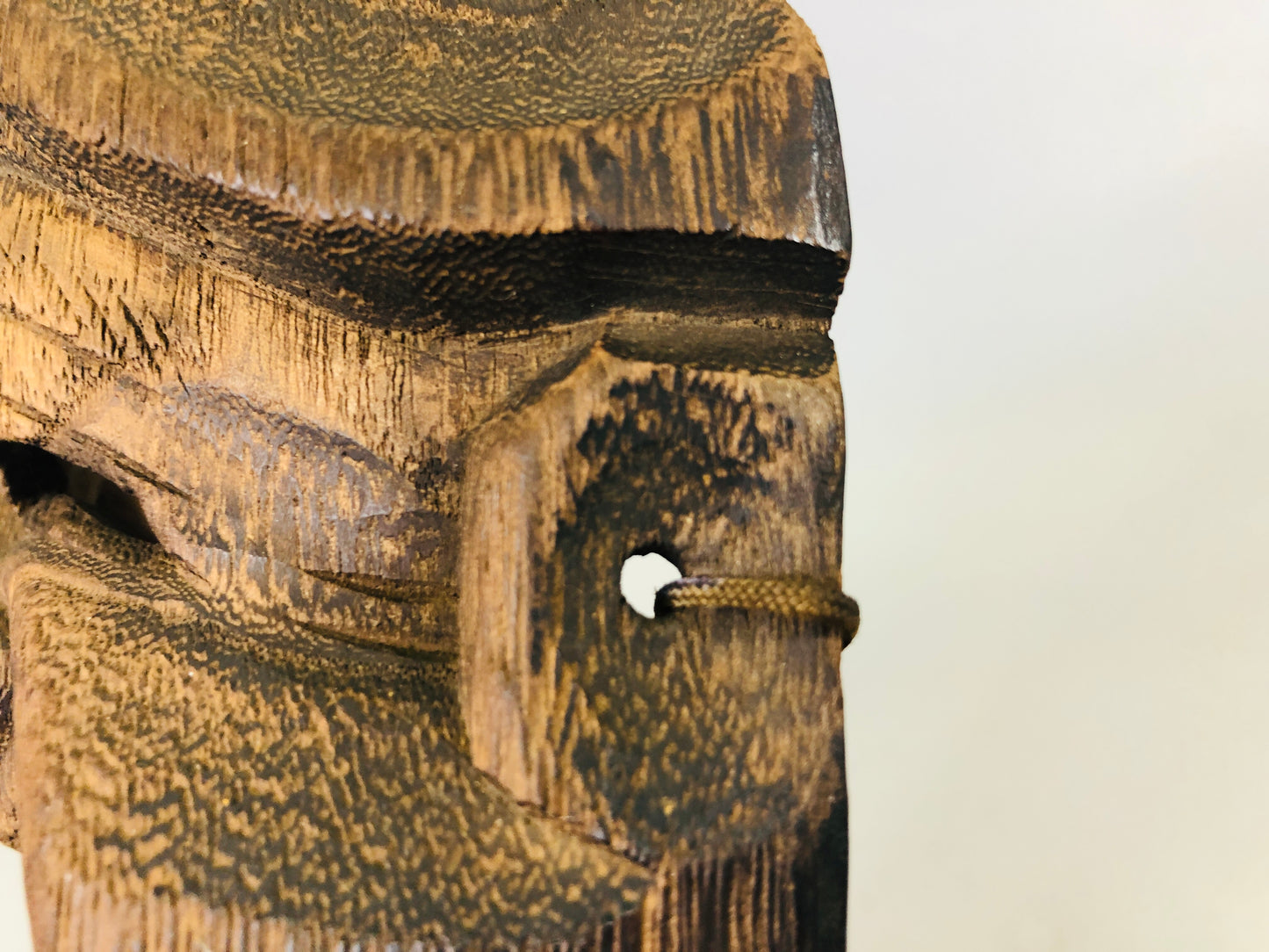 Y6480 「VIDEO] MASK wood carving Daikoku god of wealth Japan antique omen interior decor