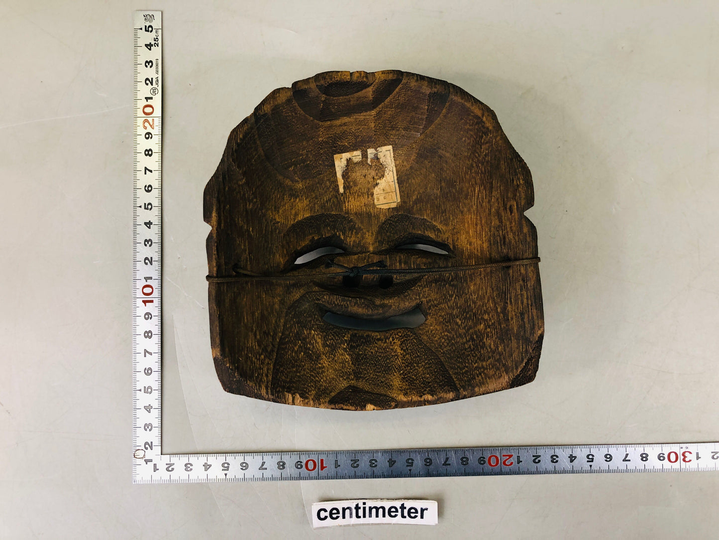 Y6480 「VIDEO] MASK wood carving Daikoku god of wealth Japan antique omen interior decor