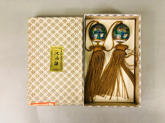 Y6481 「VIDEO] FUCHIN Kutani-ware box Japan antique kakejiku Hanging Scroll Weight tassel