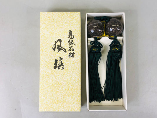 Y6482 「VIDEO] FUCHIN precious stone box Japan antique kakejiku Hanging Scroll Weight