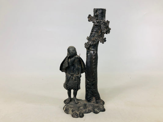 Y6499 [VIDEO] STATUE metal samurai warrior figurine Japan antique interior figure decor