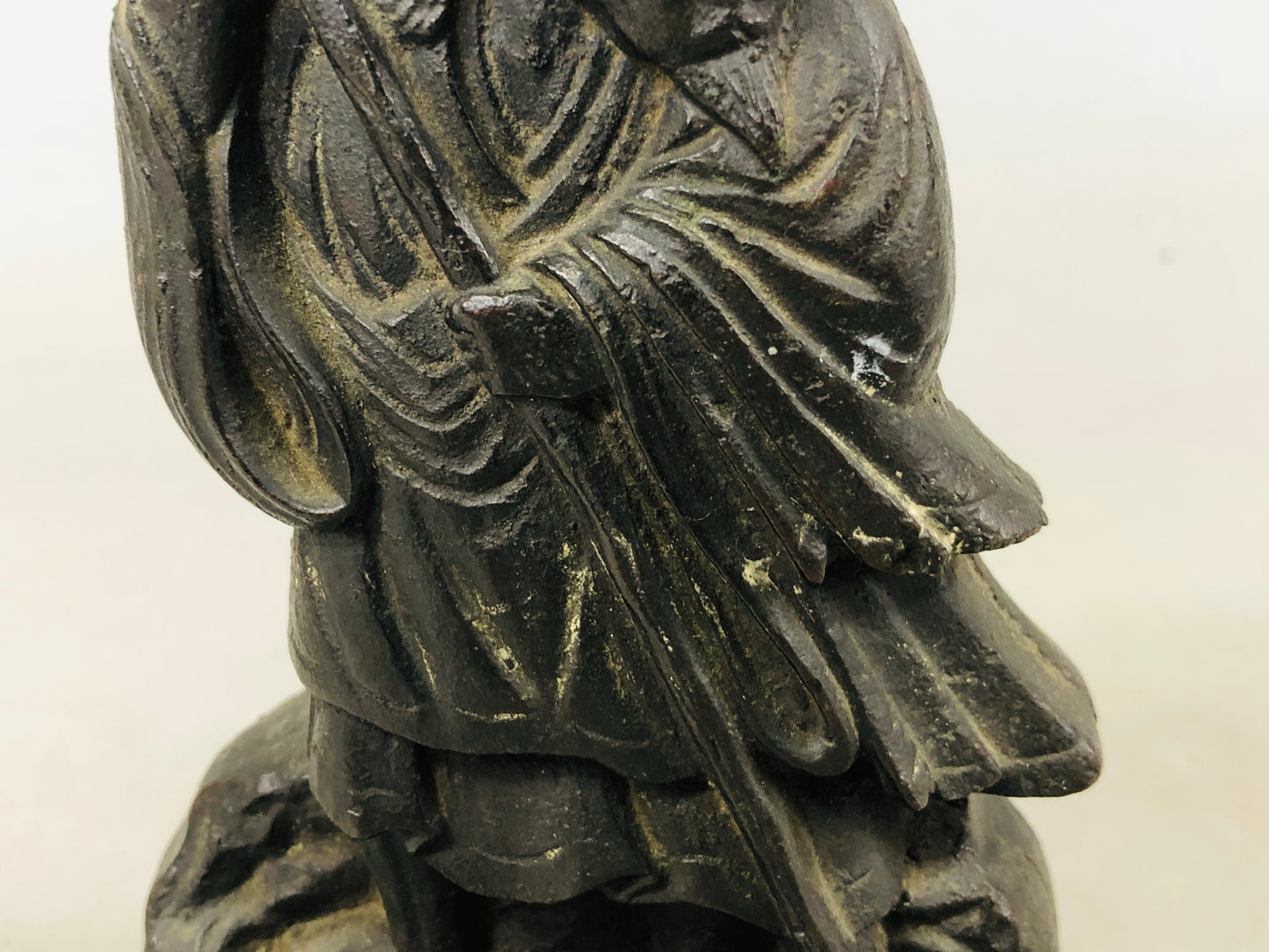 Y6500 [VIDEO] STATUE Copper Shinnou Yakusonin figurine god of medicine Japan antique