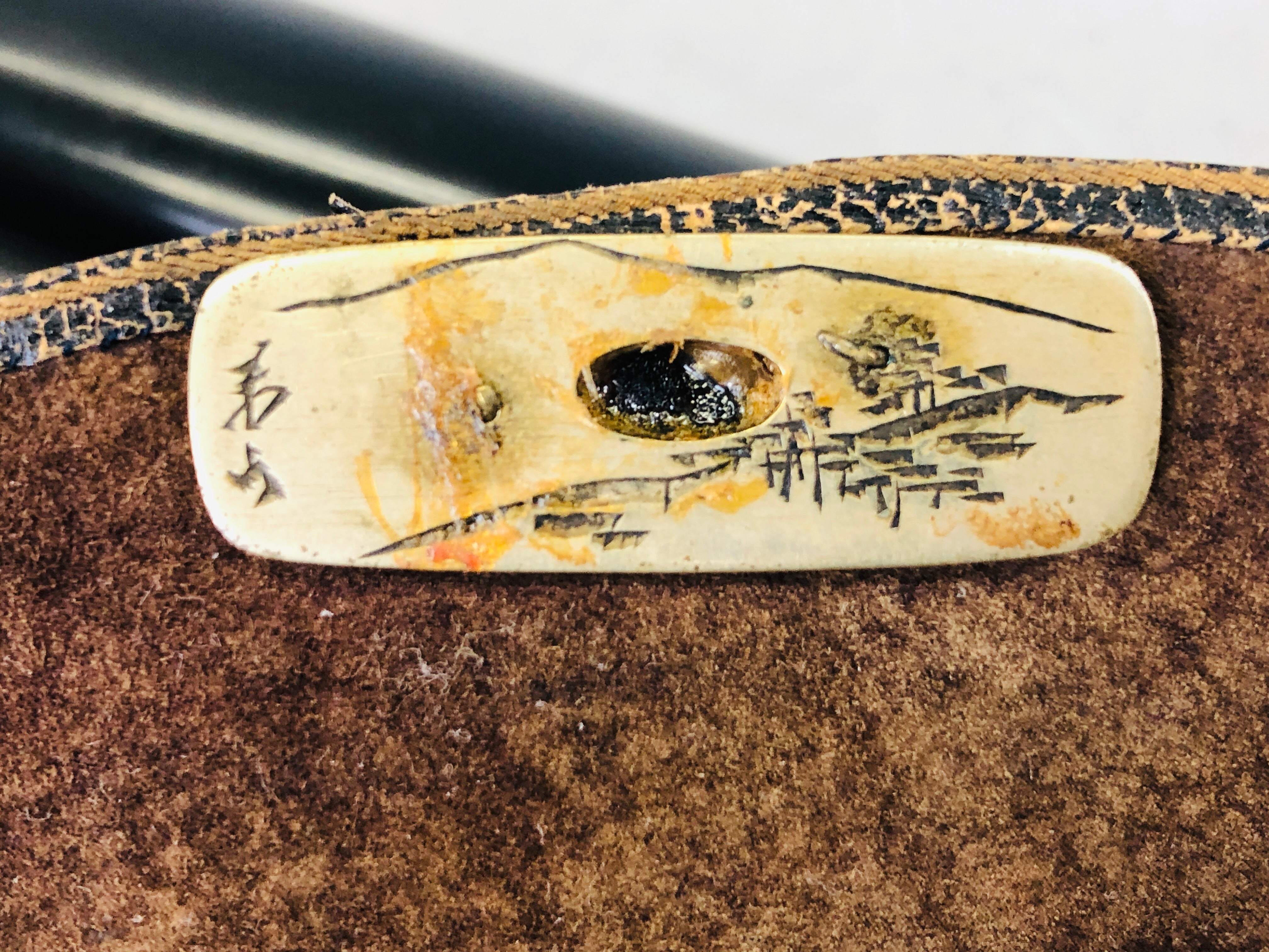 Y6515 [VIDEO] SAGEMONO Cigarette case Nohgaku figure carving