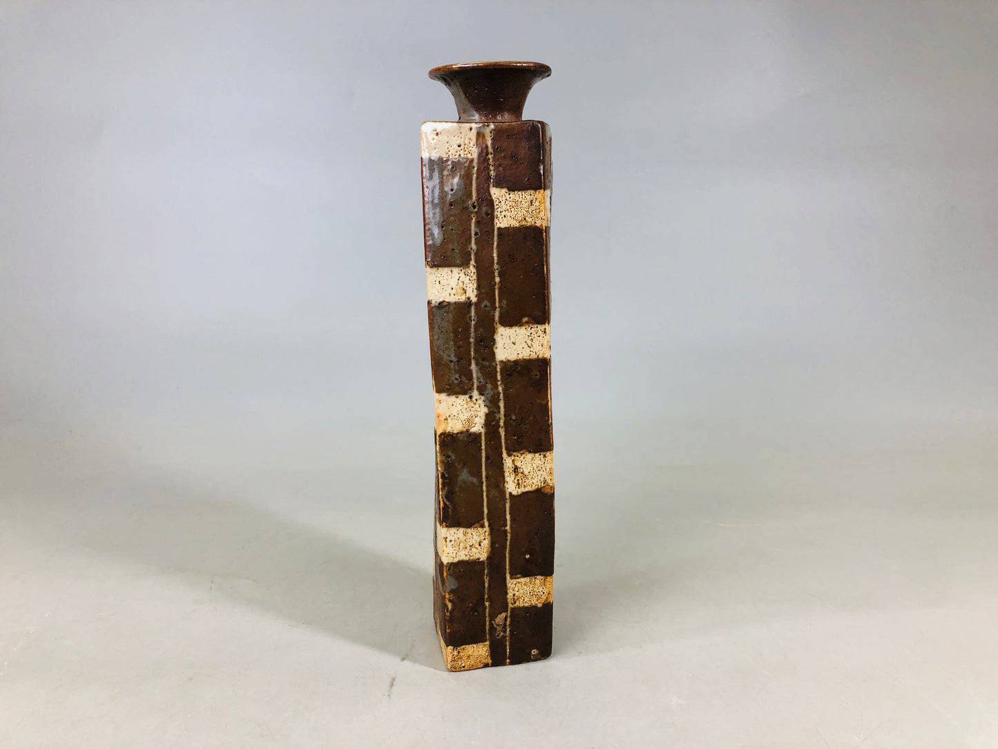 Y6537 [VIDEO] FLOWER VASE Shino-ware box Japan ikebana arrangement antique interior pot