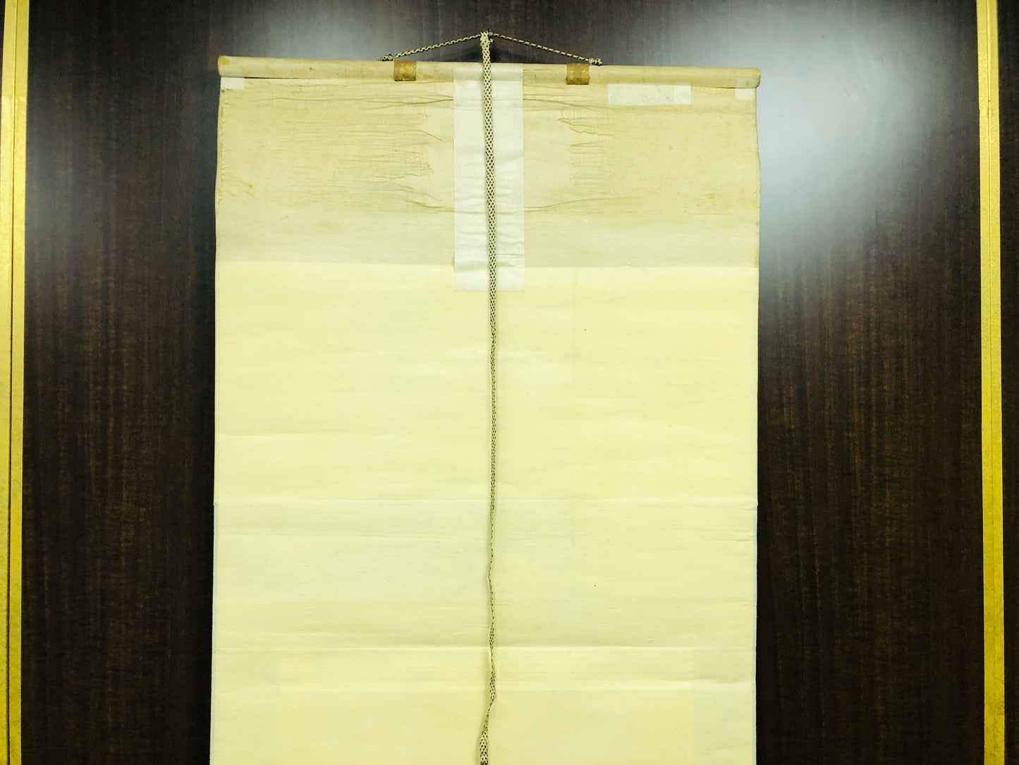 Y6547 [VIDEO] KAKEJIKU Mandarin duck signed box Japan antique hanging scroll interior