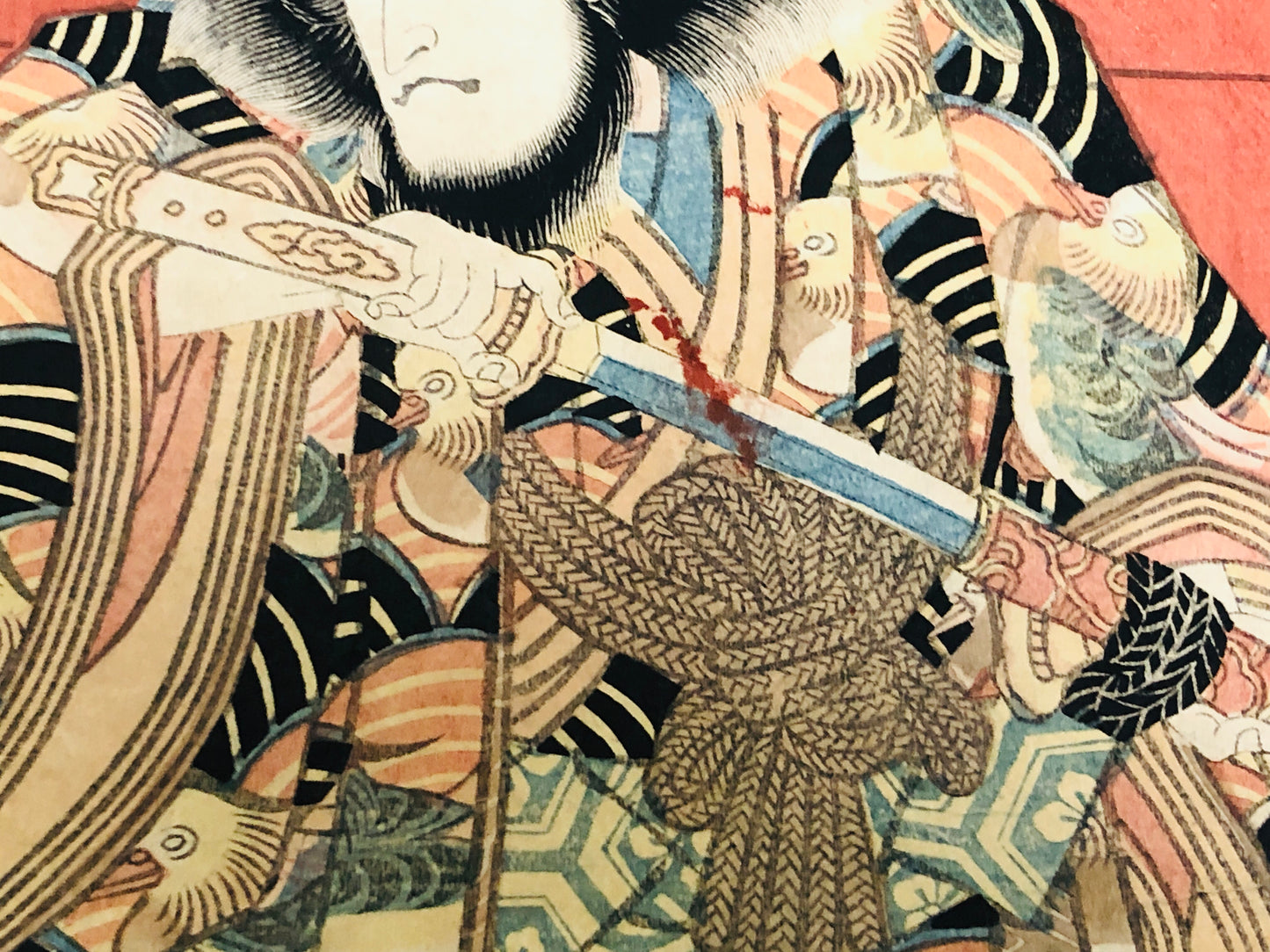 Y6590 [VIDEO] WOODBLOCK PRINT Kunisada Kabuki diptych Japan Ukiyoe antique art vintage