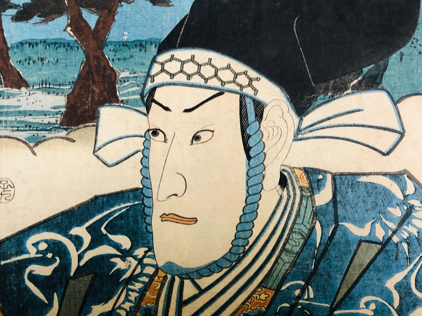 Y6592 [VIDEO] WOODBLOCK PRINT Toyokuni Tokaido person Japan Ukiyoe antique art vintage