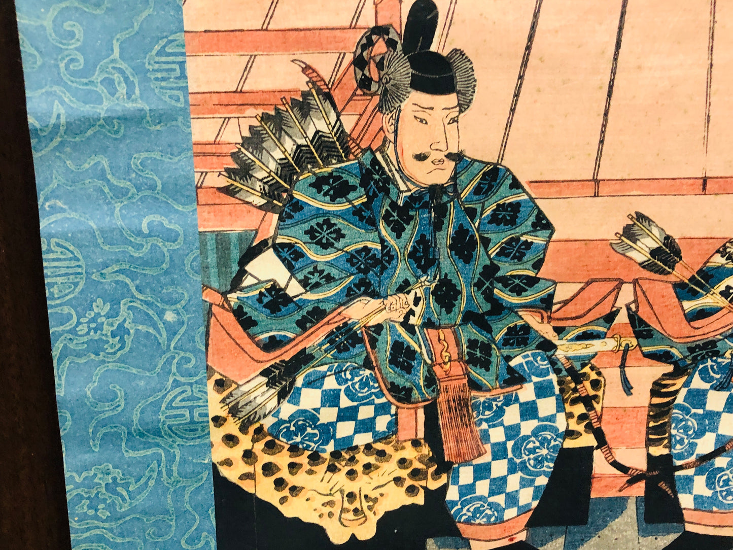 Y6605 [VIDEO] KAKEJIKU Tenjin woodblock print Ukiyo-e Japan antique hanging scroll decor
