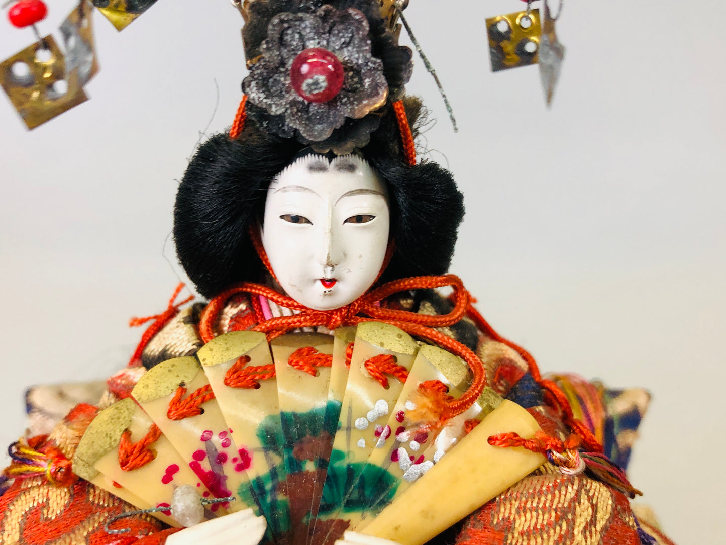 Y6671 [VIDEO] NINGYO Hina doll box Japanese figure figurine Japan antique interior decor