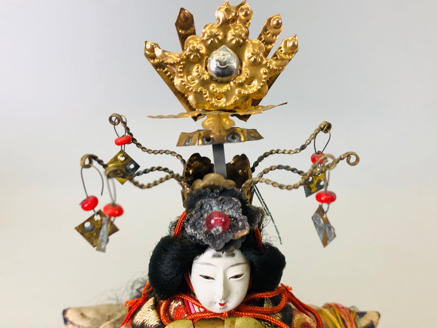 Y6671 [VIDEO] NINGYO Hina doll box Japanese figure figurine Japan antique interior decor