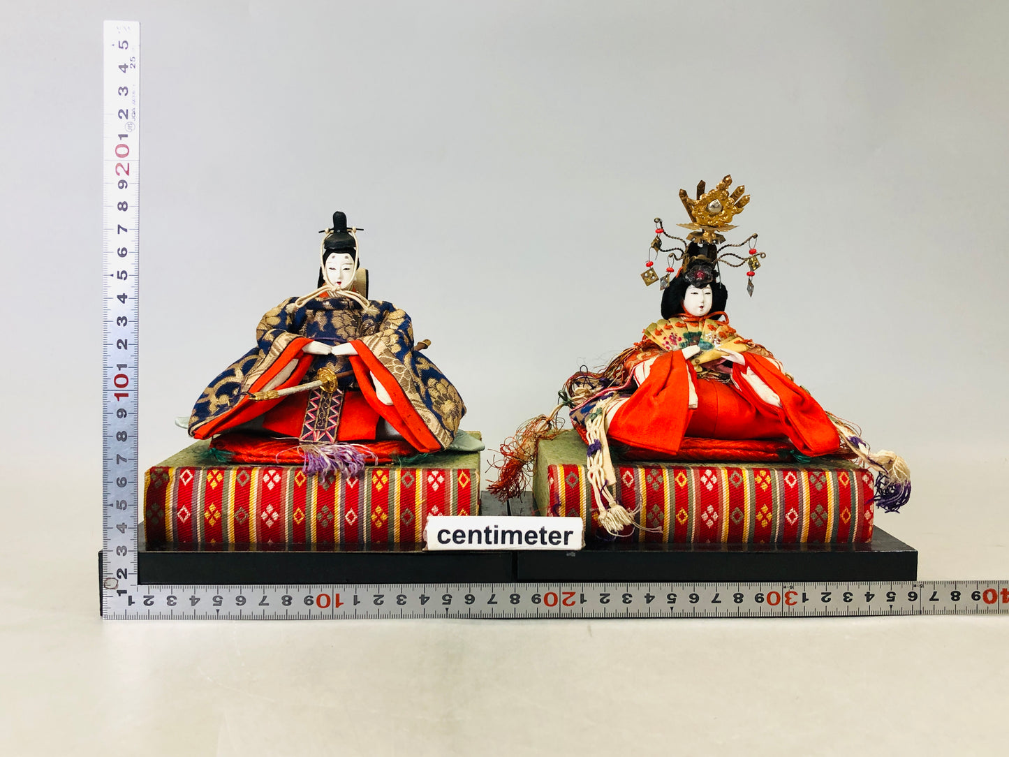 Y6671 [VIDEO] NINGYO Hina doll box Japanese figure figurine Japan antique interior decor