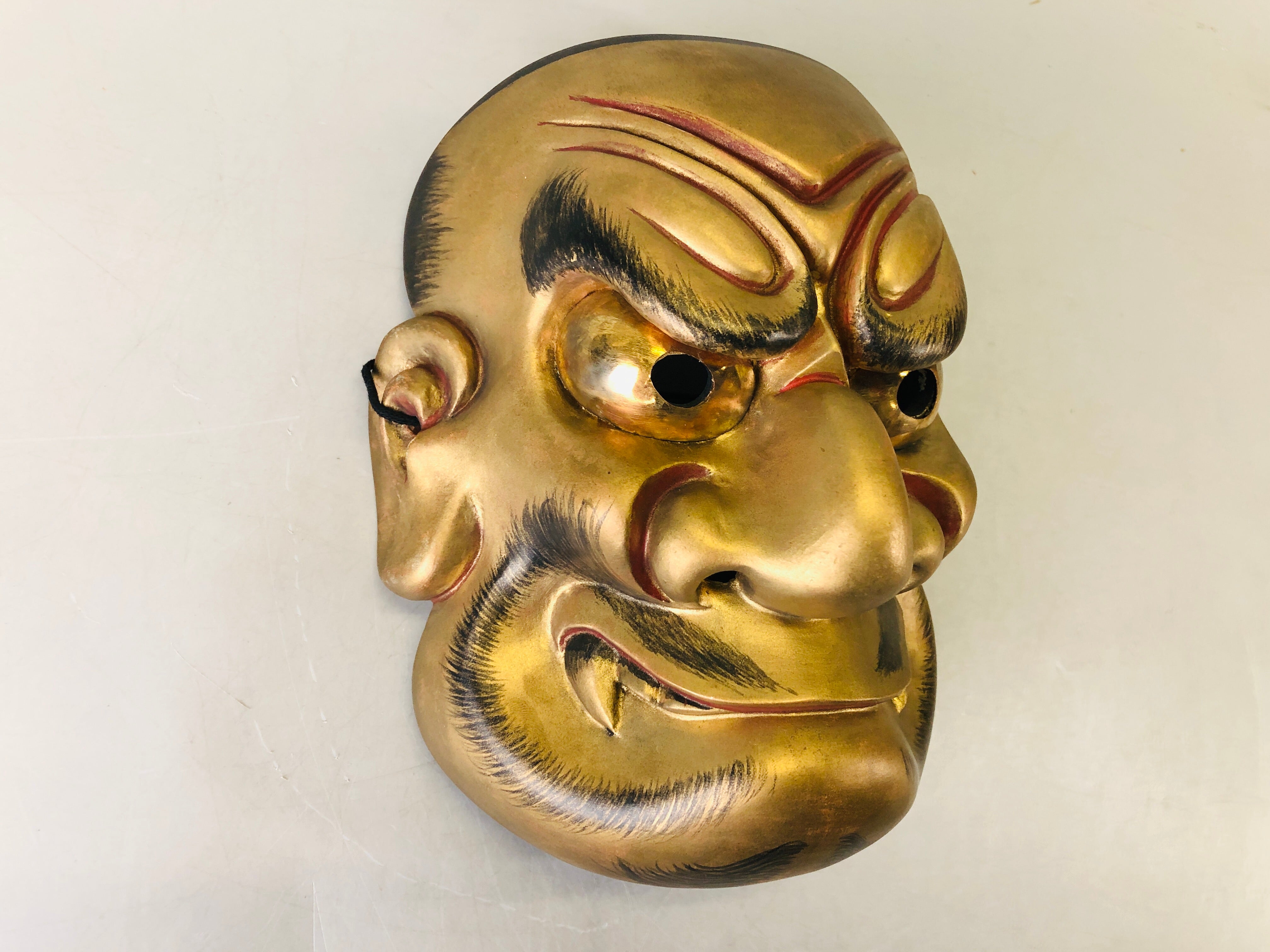 Y6688 [VIDEO] NOH MASK wood carving Kojishi bag Japan