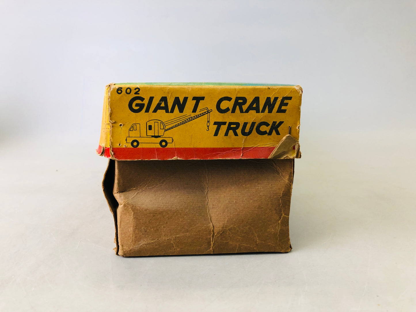 Y6691 [VIDEO] TIN TOY Giant Truck tower crawler Crane vehicle box Japan antique vintage