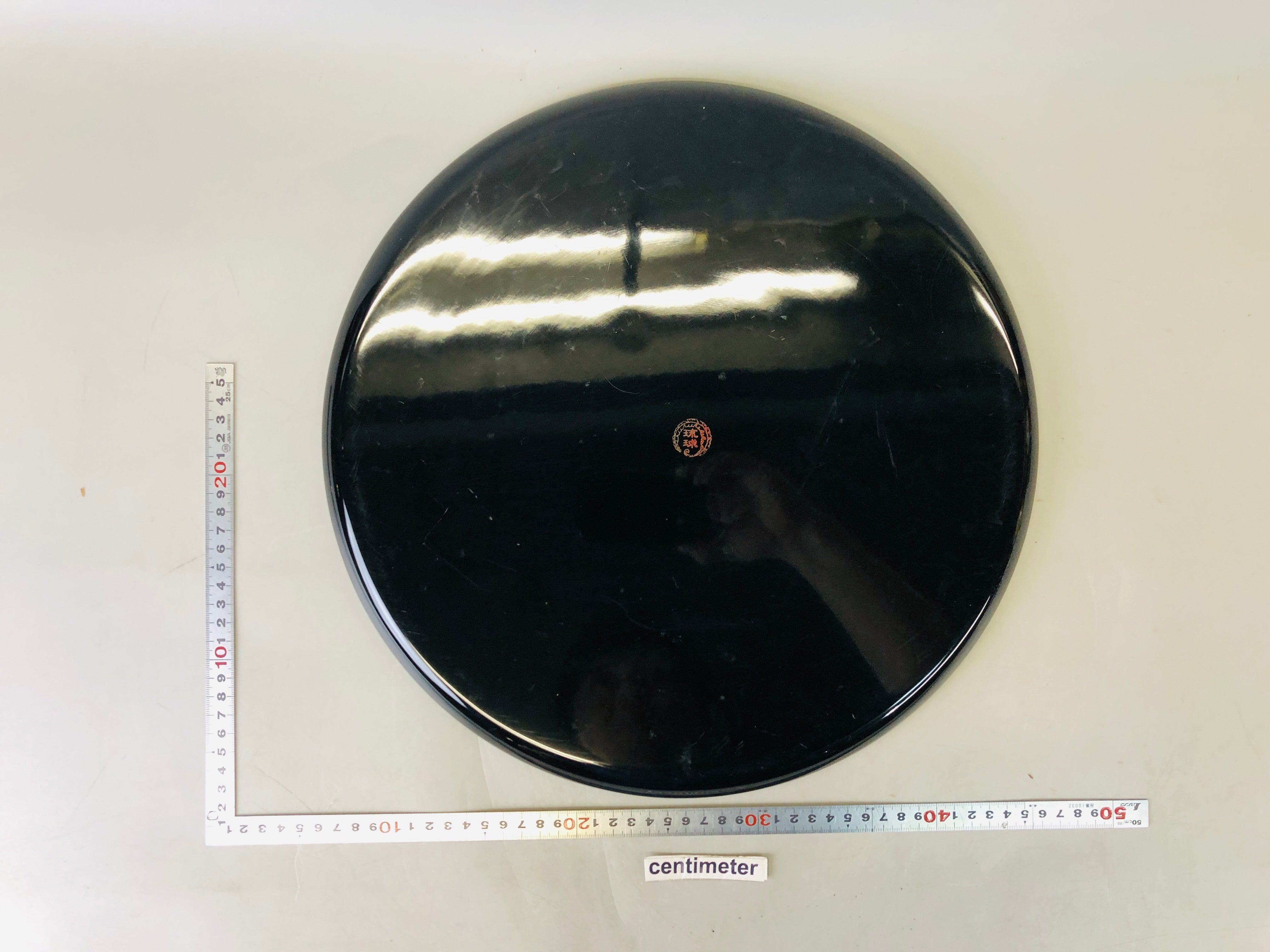 Y6696 [VIDEO]TRAY Ryukyu lacquerware Makie Hibiscus signed