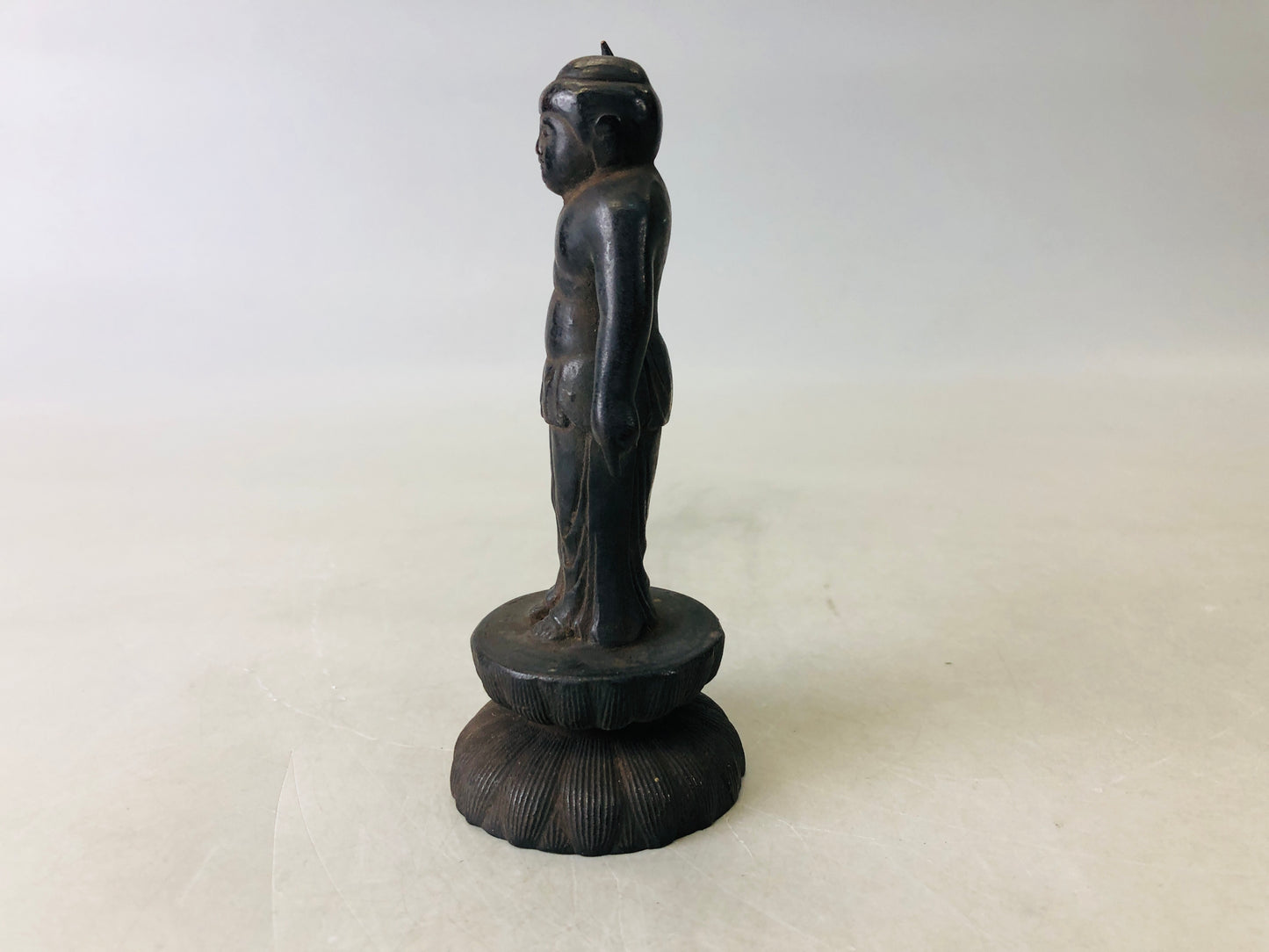 Y6698 [VIDEO] STATUE Copper Baby Buddha figure figurine Japan antique interior decor