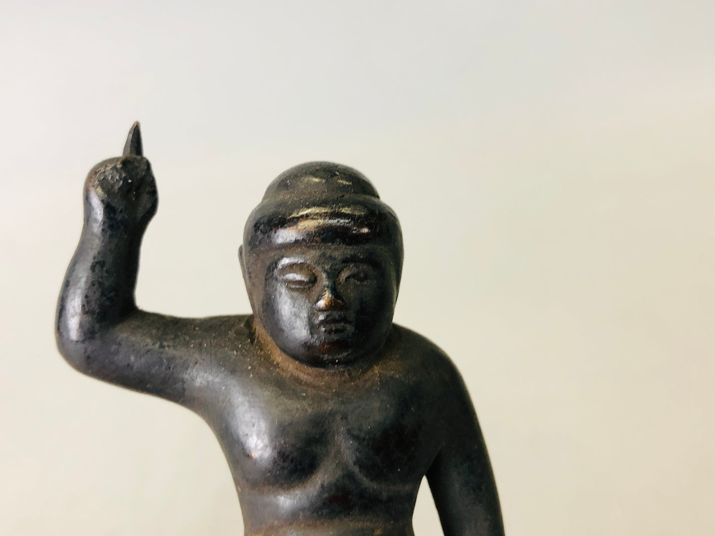 Y6698 [VIDEO] STATUE Copper Baby Buddha figure figurine Japan antique interior decor