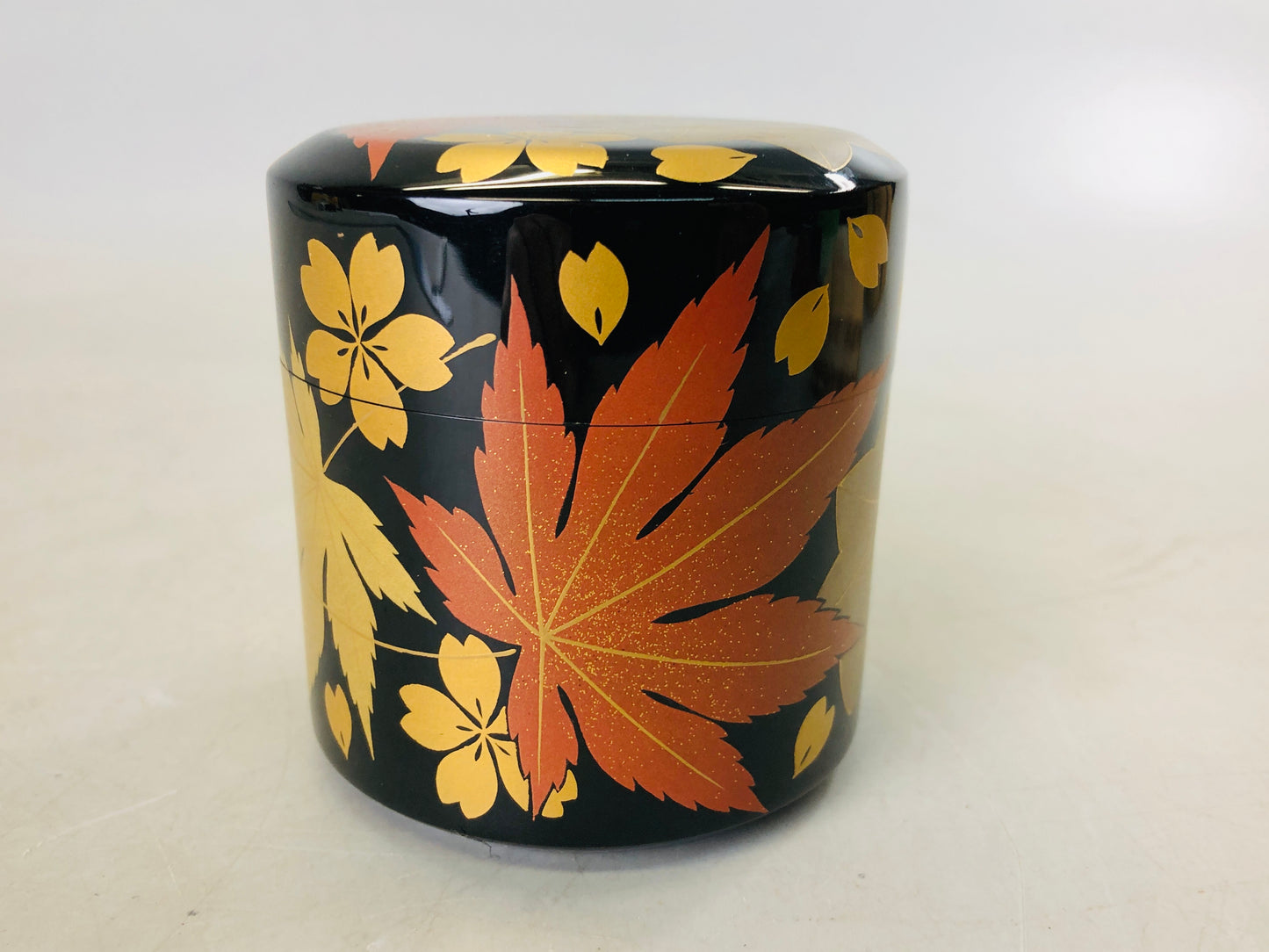 Y6737 [VIDEO] NATUME Makie Caddy container signed box Japan Tea Ceremony antique case