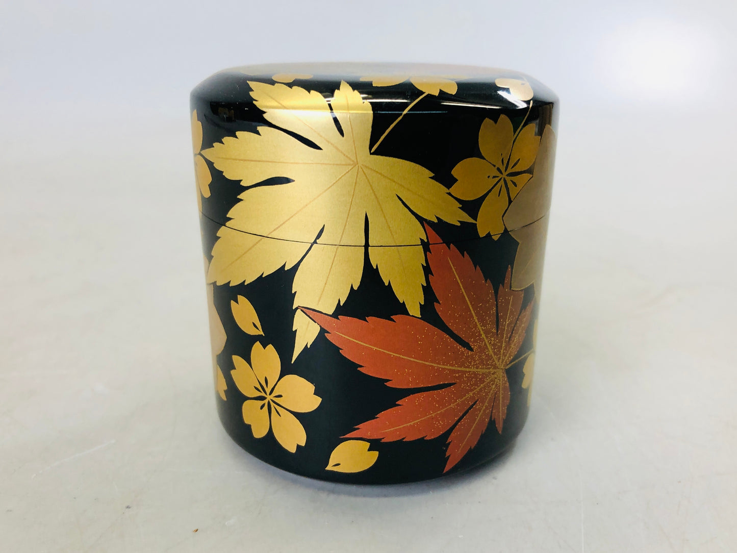 Y6737 [VIDEO] NATUME Makie Caddy container signed box Japan Tea Ceremony antique case