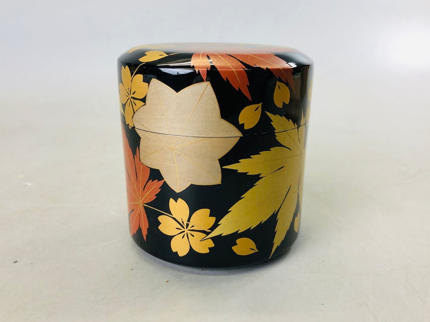 Y6737 [VIDEO] NATUME Makie Caddy container signed box Japan Tea Ceremony antique case