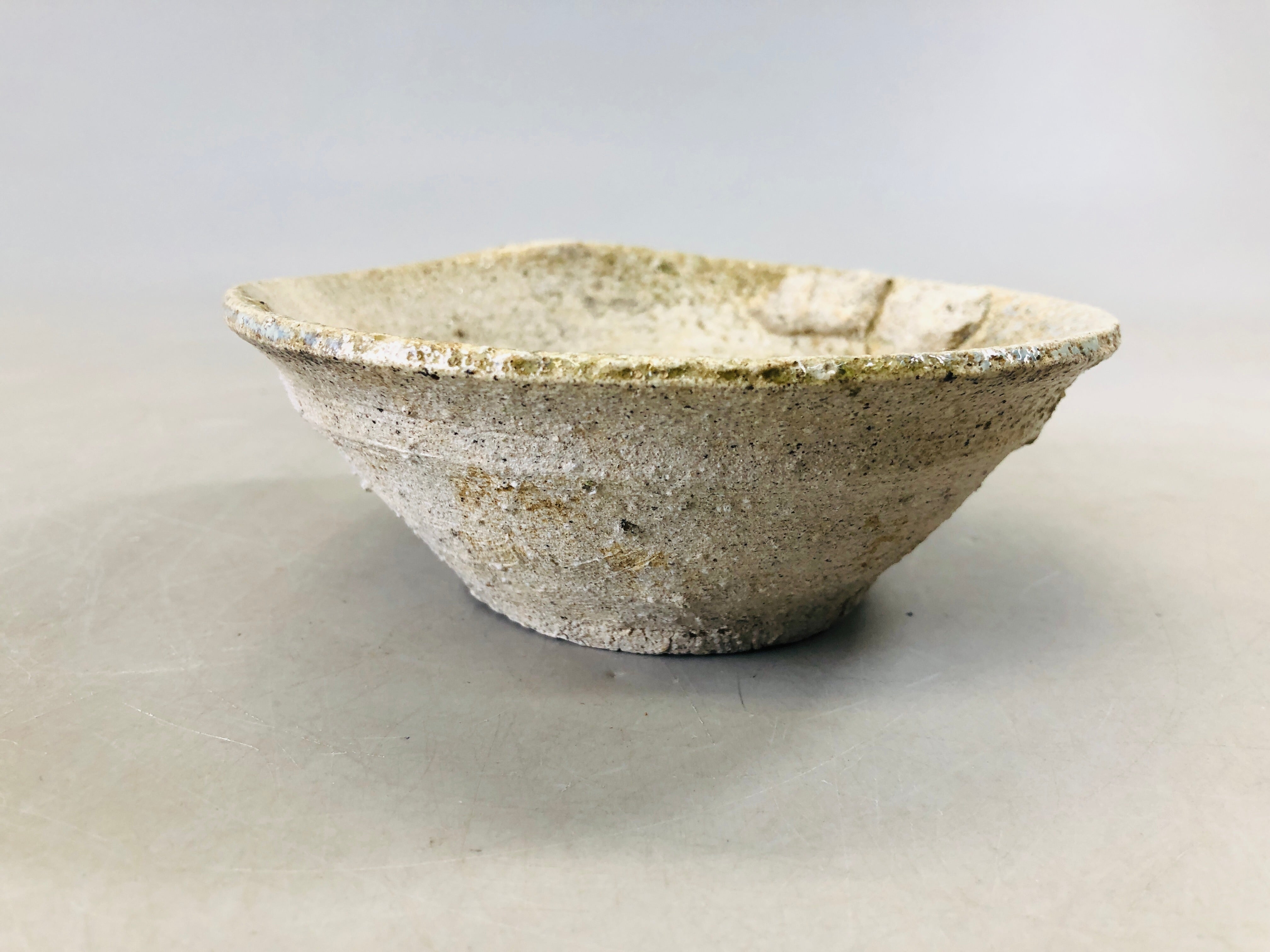 ちゃわん Japanese Ceramic Green Tea Bowl Matcha Chawan Vtg Gray Brown