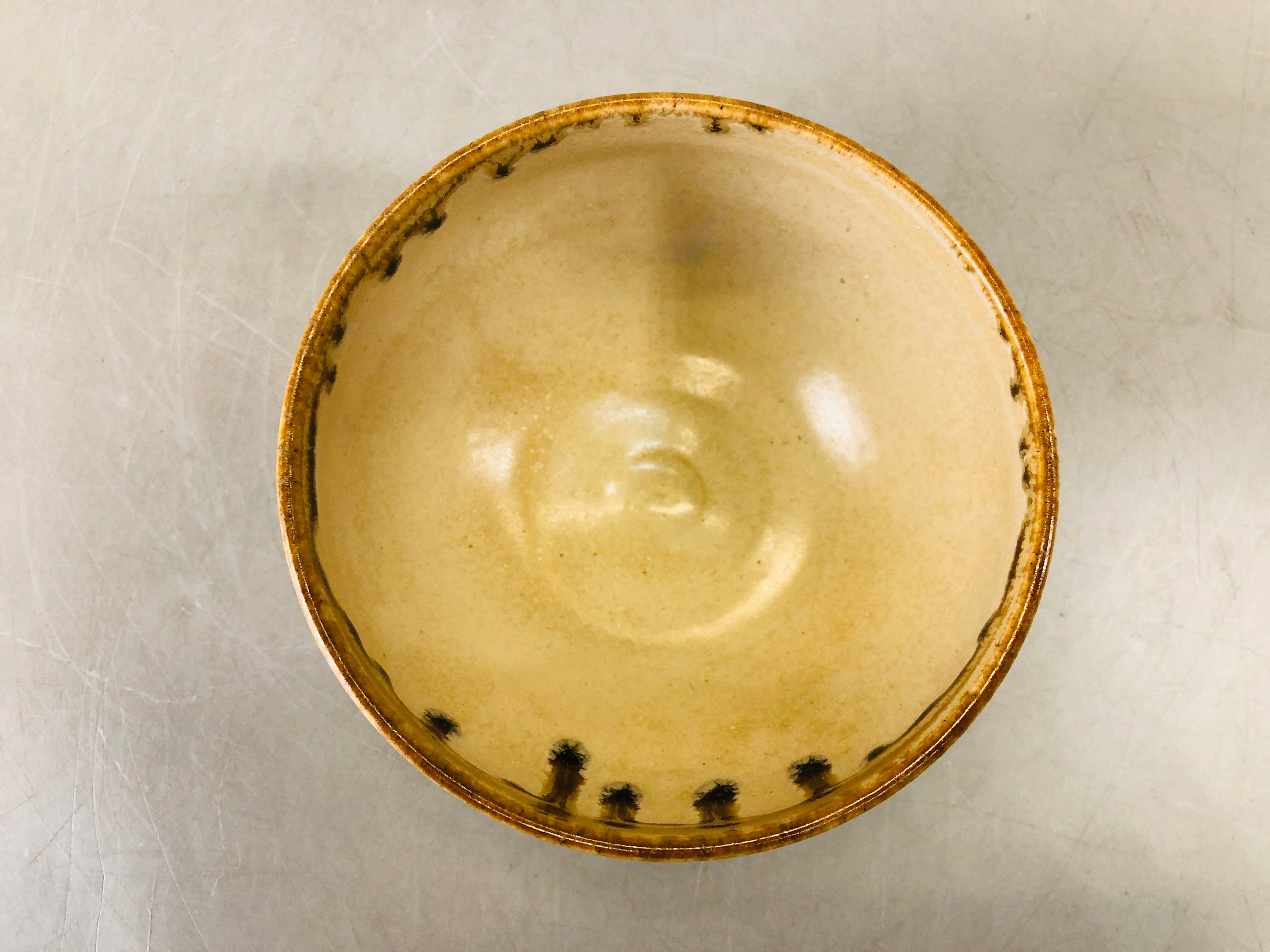 Y6766 [VIDEO] CHAWAN Kyo-ware bowl signed Japan antique tea