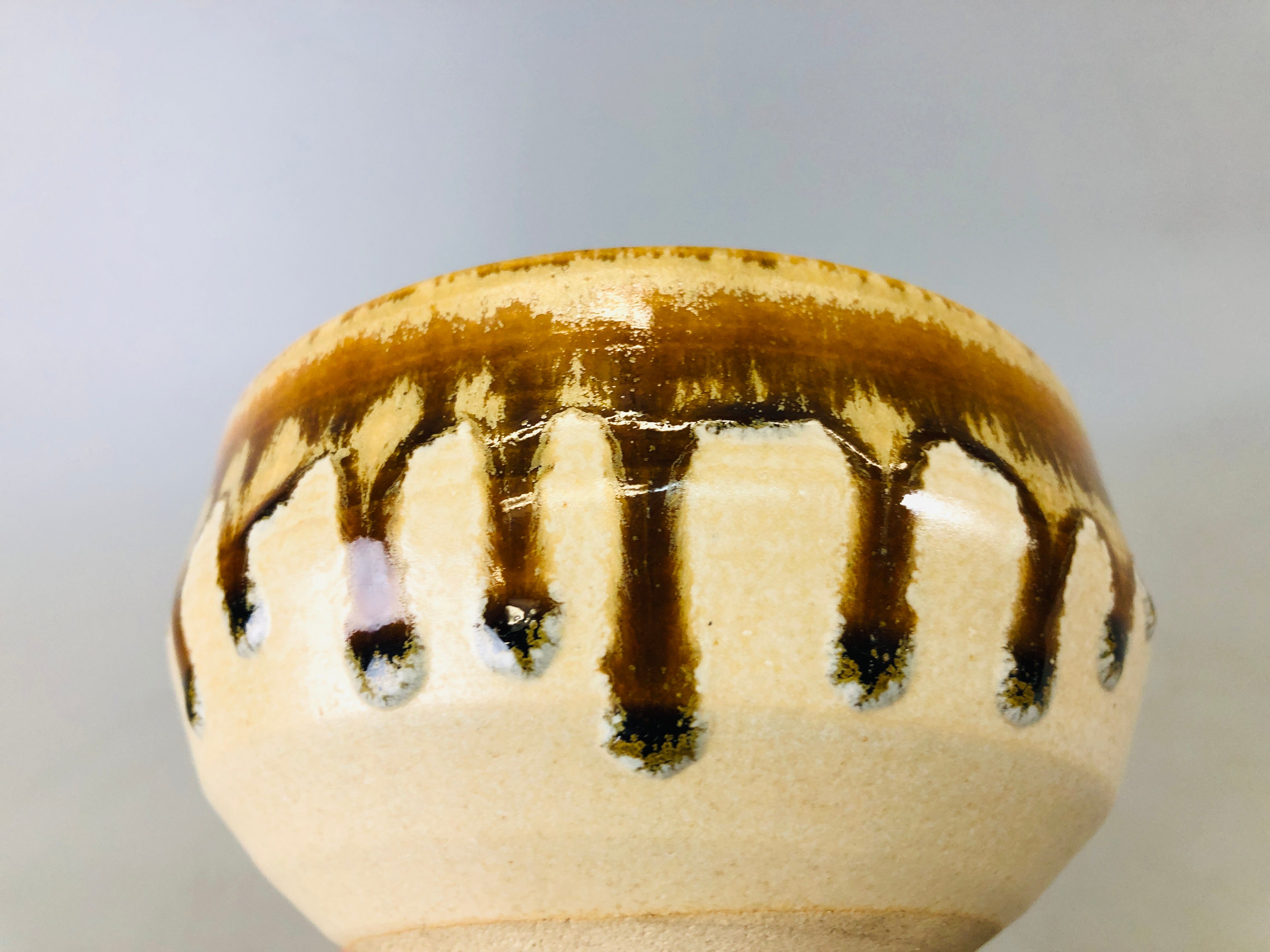 Y6766 [VIDEO] CHAWAN Kyo-ware bowl signed Japan antique tea