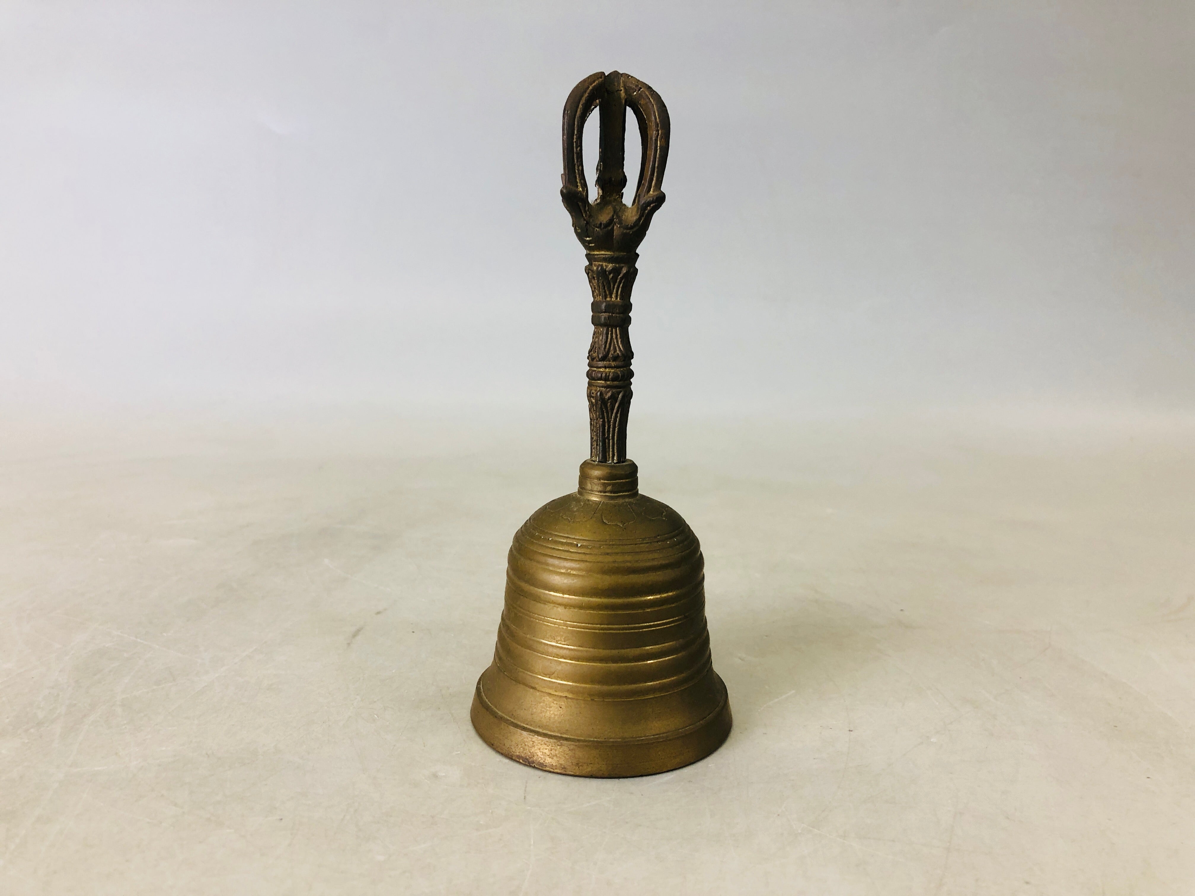 Y6789 [VIDEO] Buddhist Altar Equipment copper Goko bell Japan