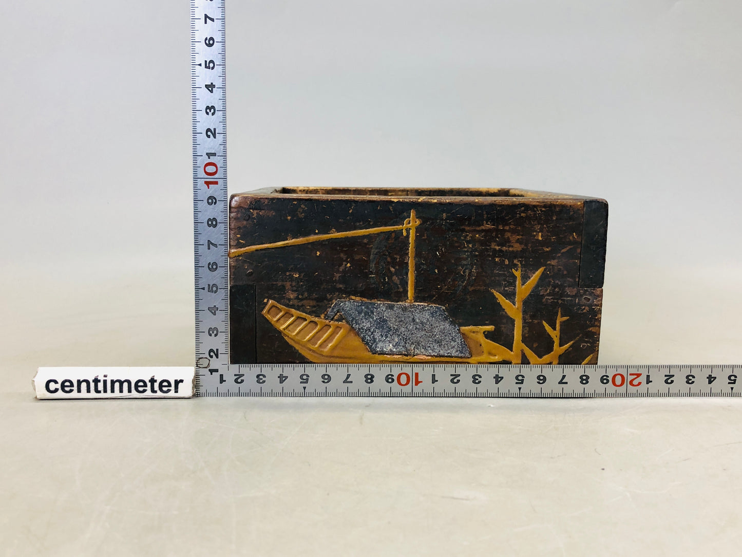 Y6798[VIDEO] BOX Korin Makie Masu measuring container Japan antique kitchen tableware