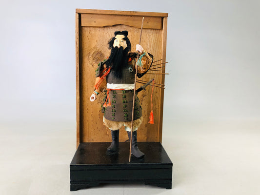 Y6824 [VIDEO] NINGYO Samurai musha figure figurine box Japan antique decor interior