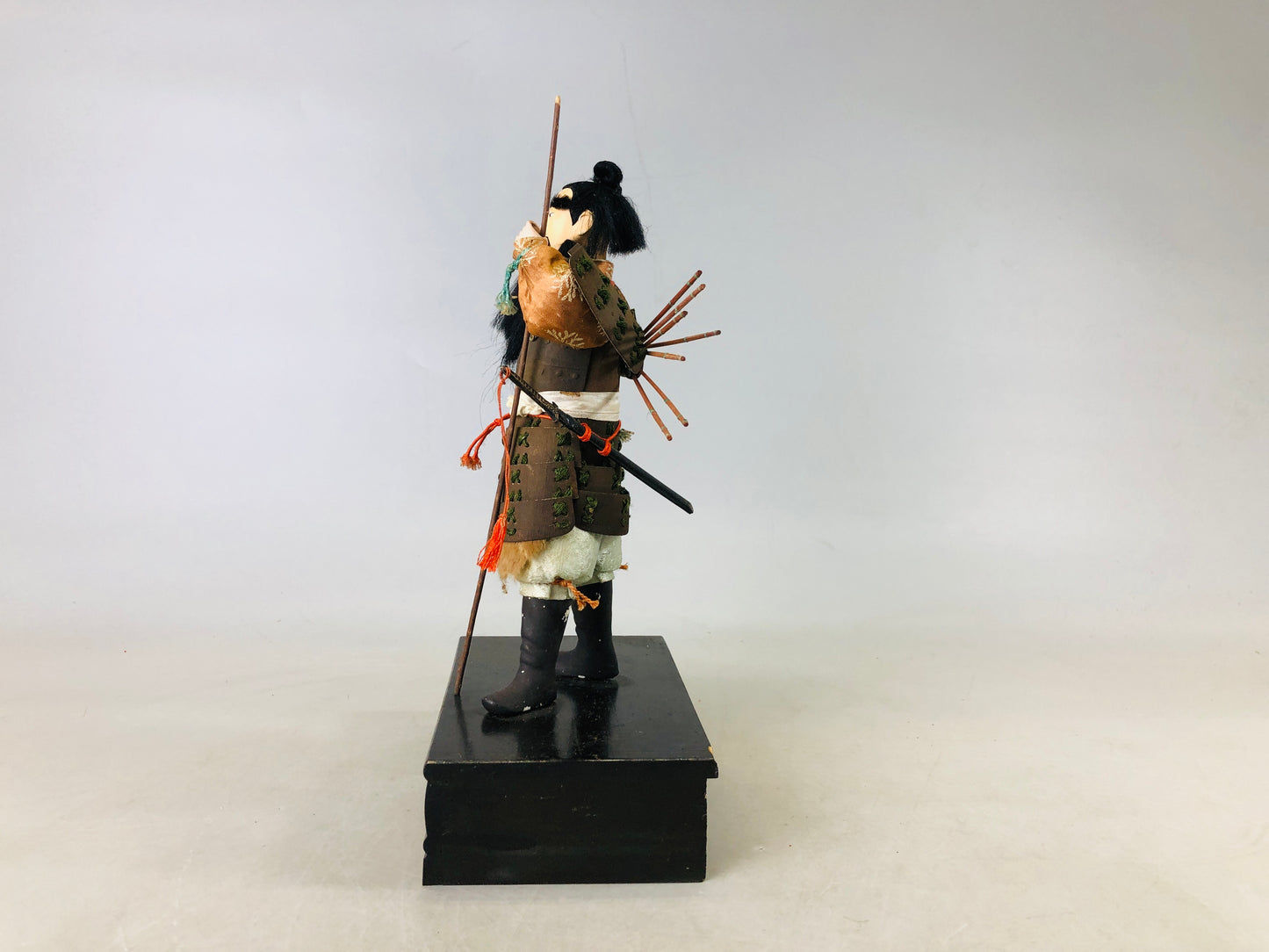 Y6824 [VIDEO] NINGYO Samurai musha figure figurine box Japan antique decor interior