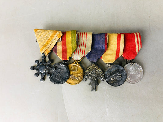 Y6868 [VIDEO] KUNSHO Medal set of 6 Imperial Japan Army Japanese military award antique
