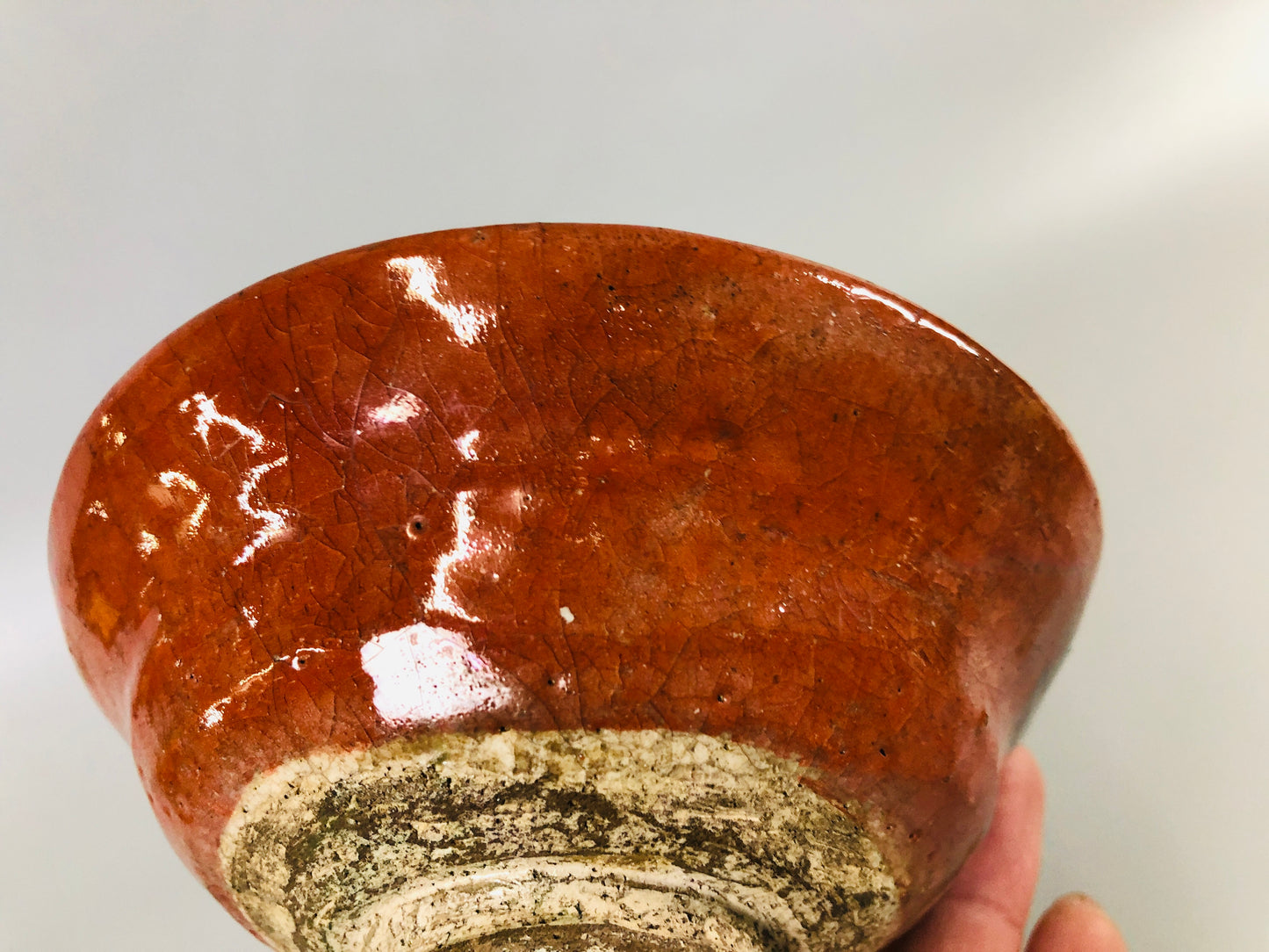 Y6902 [VIDEO]CHAWAN Raku-ware red signed box Japan antique tea ceremony pottery teacup