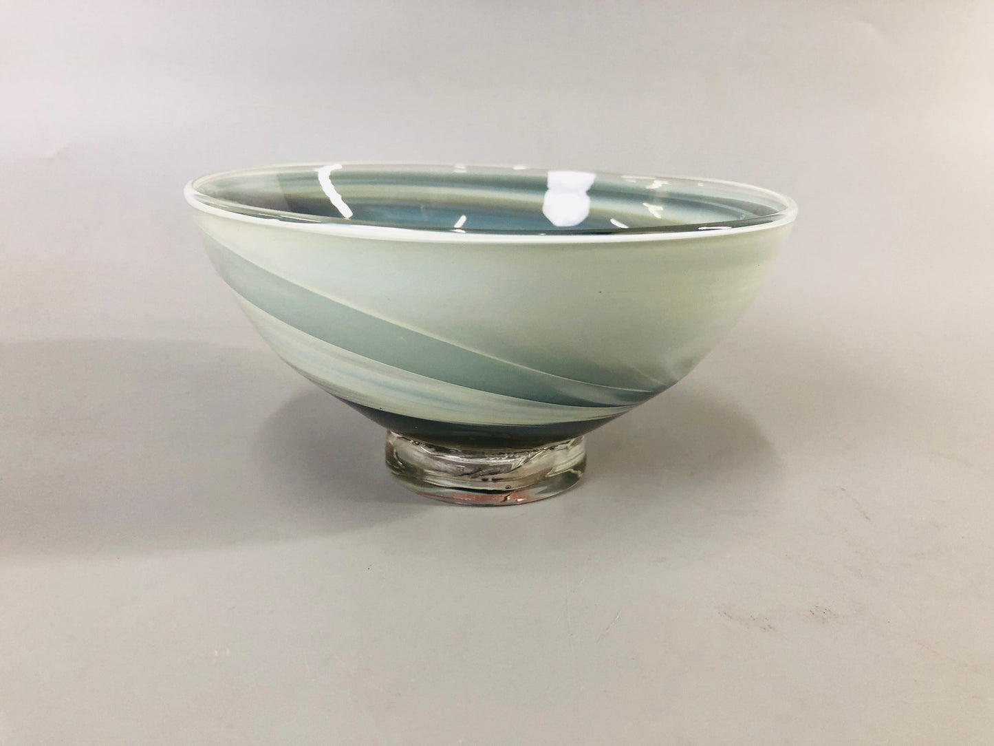 Y6912 [VIDEO] CHAWAN Glass Matcha bowl signed  box Japan antique tea ceremony cup teacup