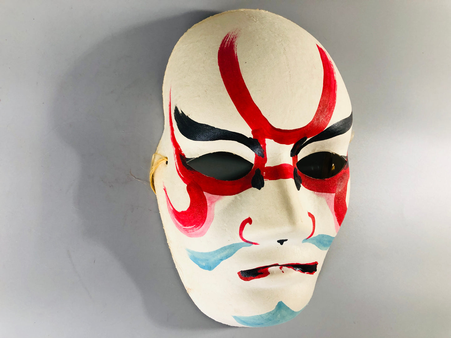 Y6925 [VIDEO] NOH MASK papier mache signed Japan antique traditional omen dance drama