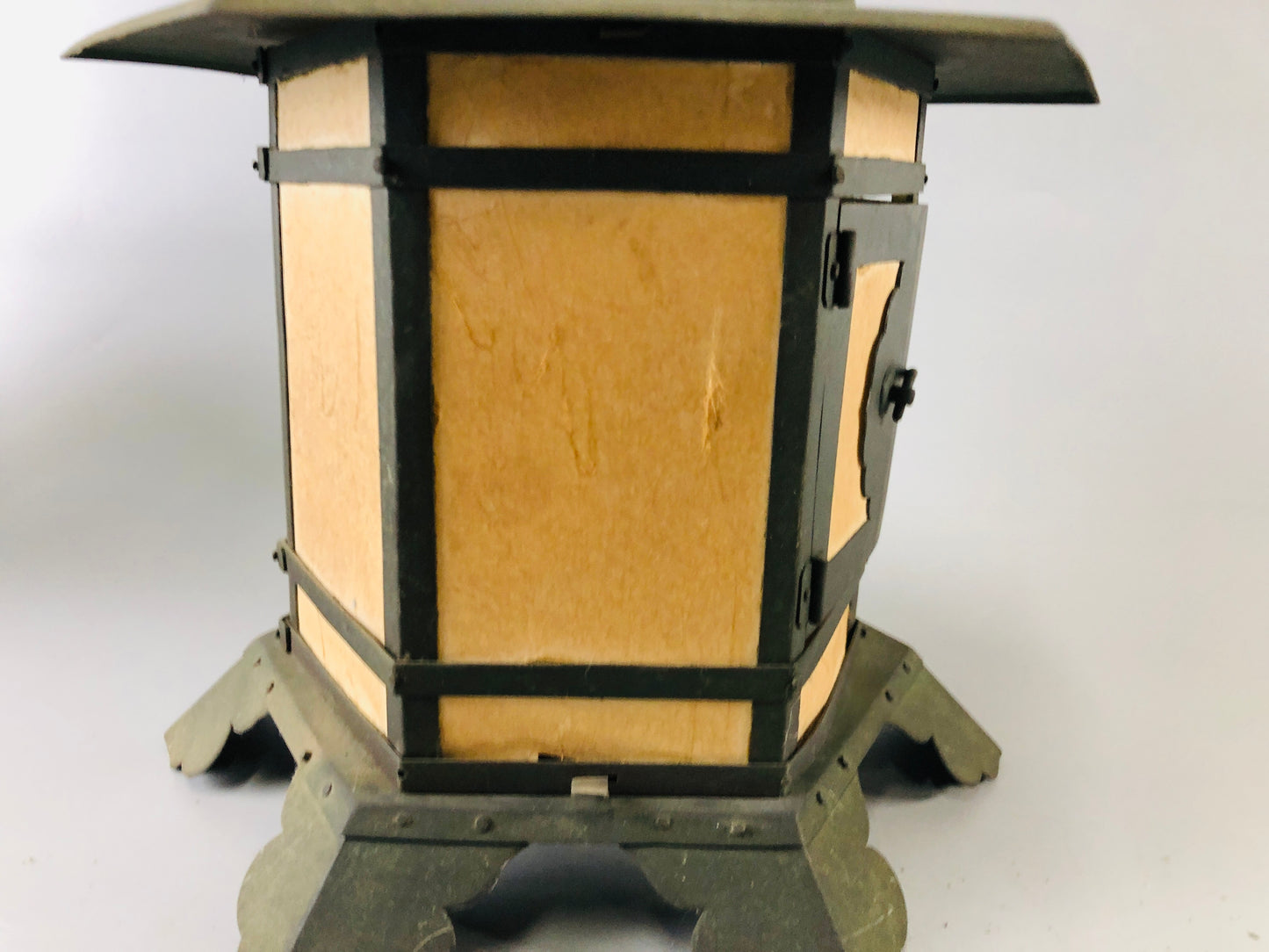 Y6976 [VIDEO] TOUROU Copper Hanging Lantern pair Japan antique interior decor Buddhism