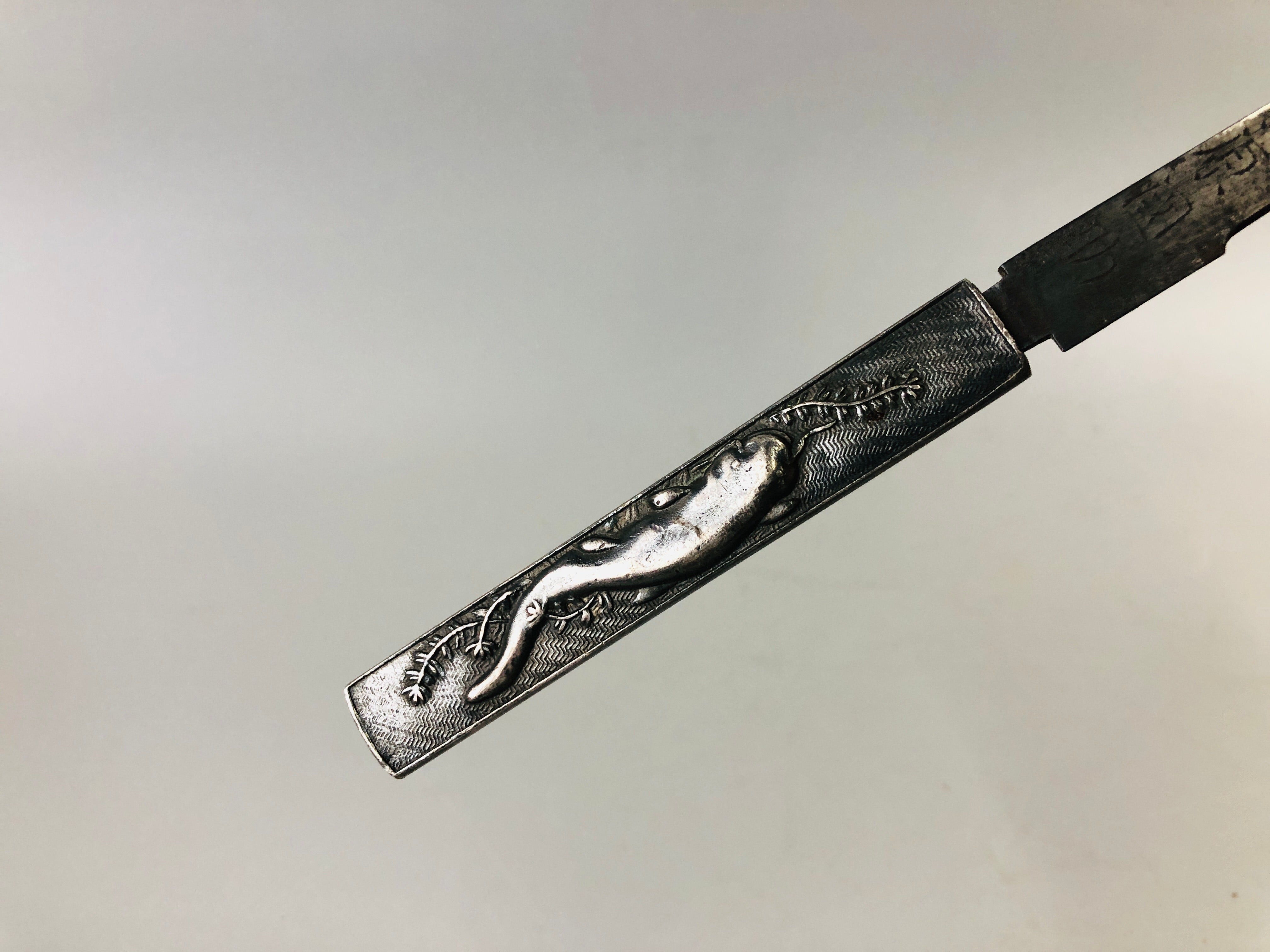 Y6988 T[VIDEO] TSUKA Kogatana small sword Catfish signed