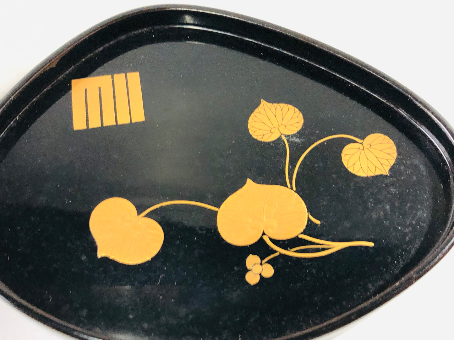 Y6990 [VIDEO] DISH Makie serving plate set of 5 signed box Japan antique tableware
