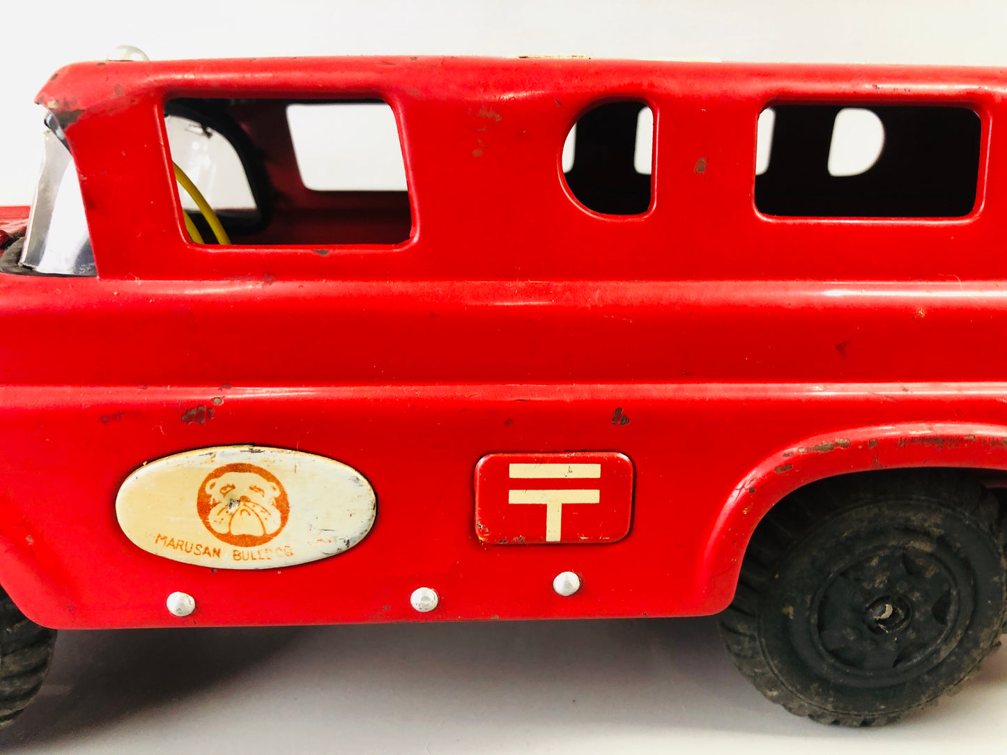 Y7012 [VIDEO] TIN TOY Postal car mail van truck working vehicle Japanese antique vintage