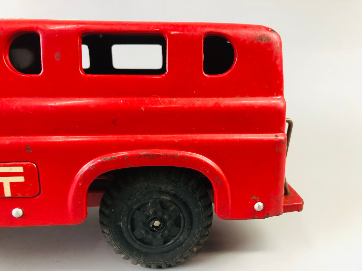 Y7012 [VIDEO] TIN TOY Postal car mail van truck working vehicle Japanese antique vintage