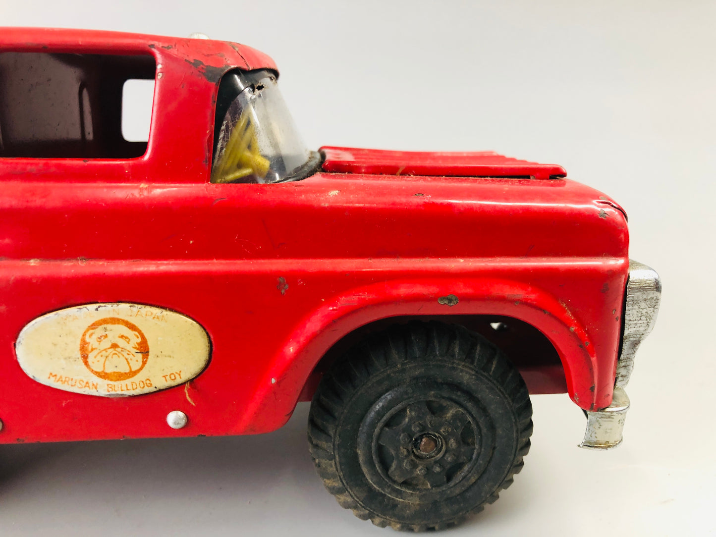 Y7012 [VIDEO] TIN TOY Postal car mail van truck working vehicle Japanese antique vintage