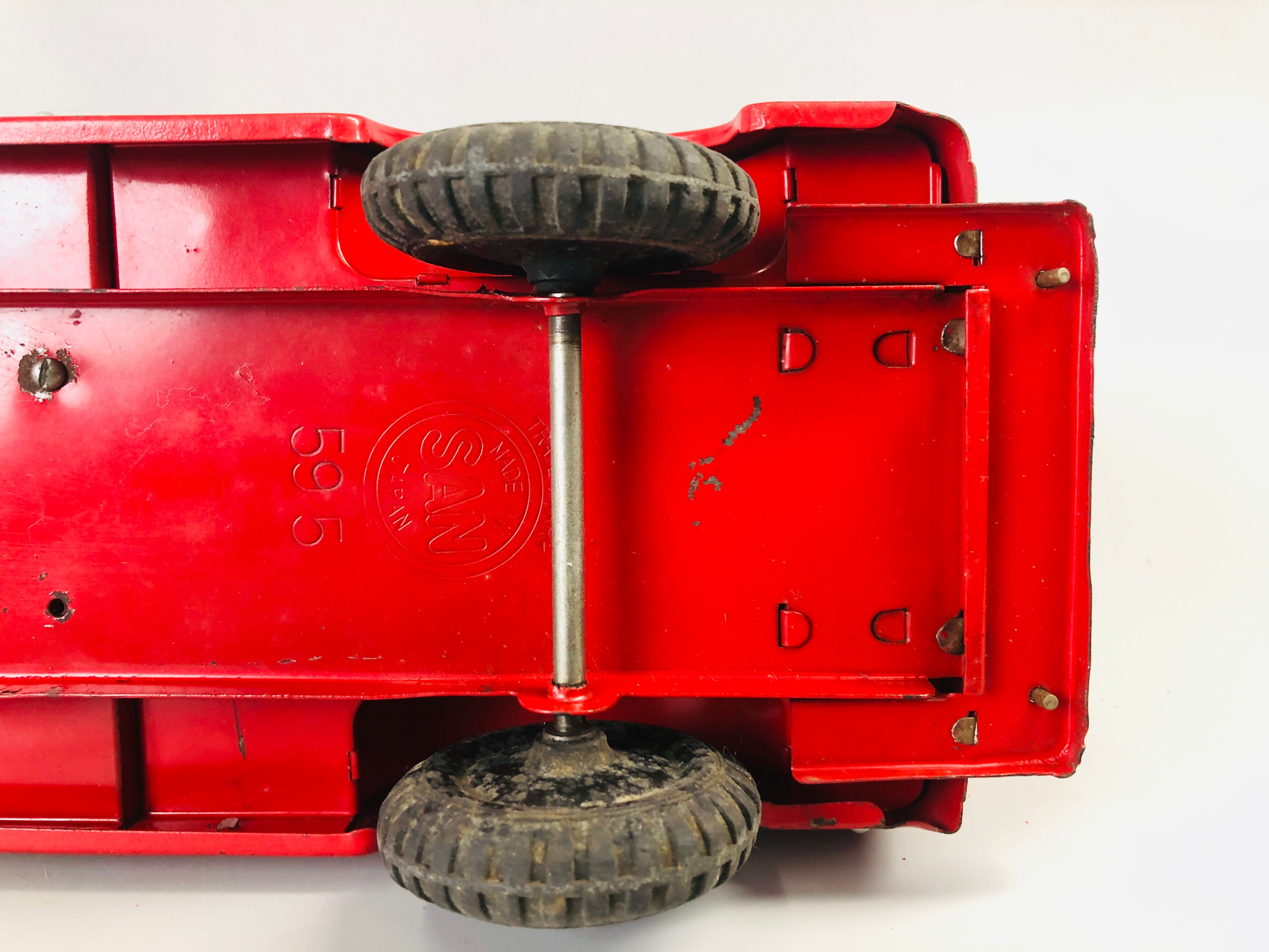 Y7012 [VIDEO] TIN TOY Postal car mail van truck working vehicle