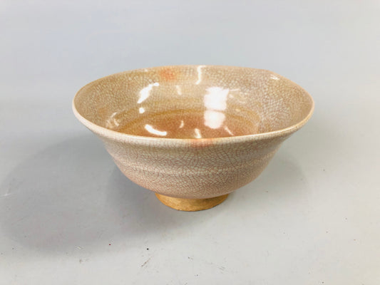 Y7015 [VIDEO] CHAWAN Hagi-ware bowl Warikodai Japan antique tea ceremony pottery teacup