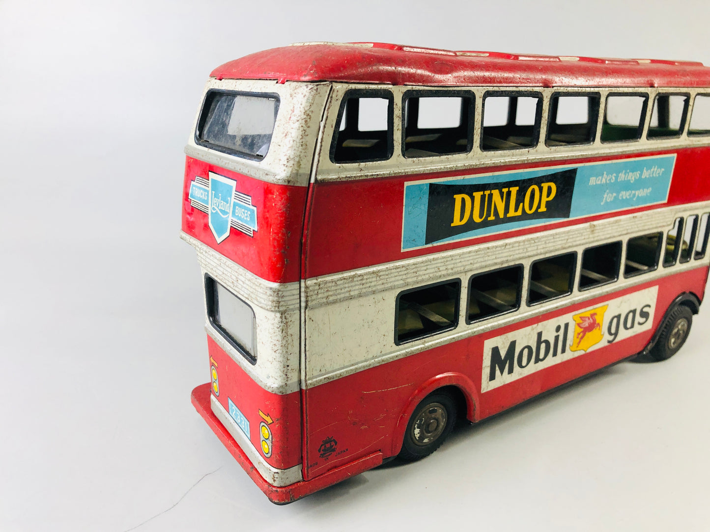 Y7017 [VIDEO] TIN TOY Bus Goodyear  transit public transportation Japan antique vintage